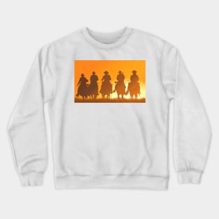 Five Cowboys ride at Sunset Crewneck Sweatshirt